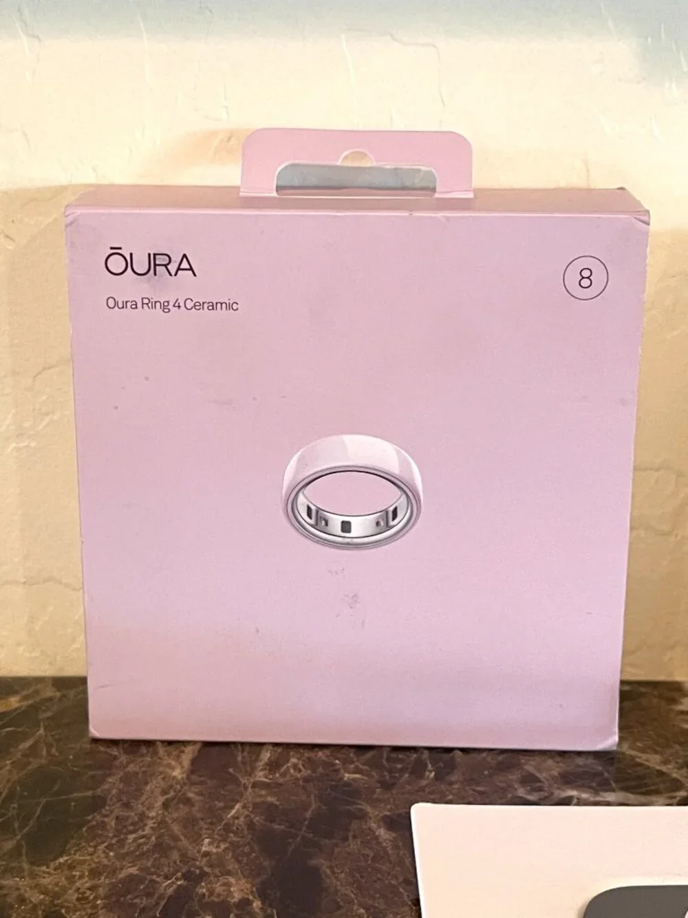 New OURA Ring Ceramic Petal Size 8 In Box